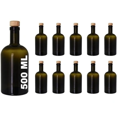 Image de casavetro 10 x 500 ML Bouteilles en Verre vides 0,5 L Sloe Gin Huile Bière Cidre Soda Vodka et Eau (10 ML)