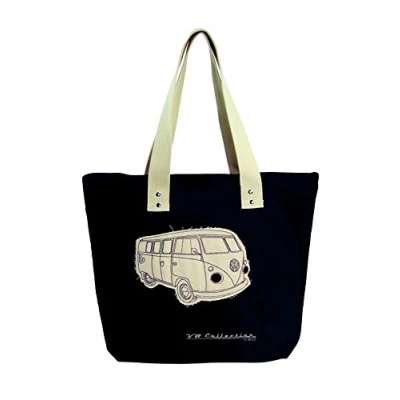 Image de BRISA VW Collection Volkswagen Combi Bus T1 Camper Van Sac à provisions en Coton (Canvas), Tote Bag, Sachet main, Sacoche de plage, Cabas, Shopper Bag