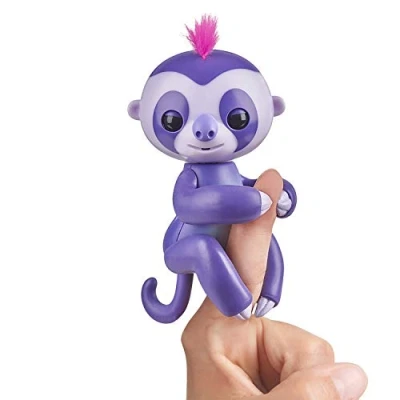 Image de Fingerlings Marge 3752 Jouet interactif Paresseux Violet réagit aux Sons, mouvements et au Toucher