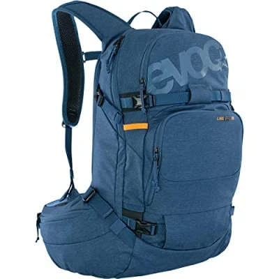 Image de EVOC LINE PRO 20 Sac à dos de randonnée (protection LITESHIELD PLUS, compartiment pour poche d&#039;hydratation, bandoulière isolée, avalanche, support skis et snowboard), bleu denim