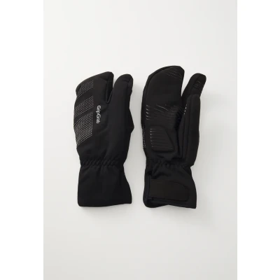 Image de GripGrab Ride Lobster 3 Finger Gants d&#039;hiver de Vélo Chauds avec Gel Rembourré Mixte Noir XL