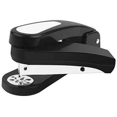 Image de SZRWD Agrafeuse pivotante, rotative à 360 degrés, capacité de 20 feuilles, spécialisée pour brochures, listes prix, agrafage, etc. Noir