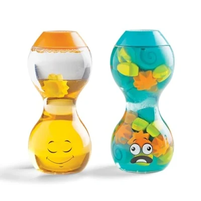 Image de Learning Resources Mise au Point Express Your Feelings Bouteilles, Bouleversé et Calme, Jouet sensoriel, Anti Stress, Apprentissage Social émotionnel, dès 3 Ans, 96241, Multicolore, M