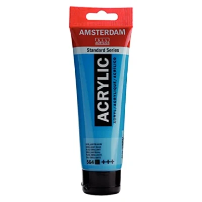 Image de Amsterdam Peinture acrylique bleu brillant, 1 count (Pack of 1)