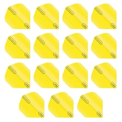 Image de RED DRAGON Hardcore XT Fluoro Jaune Extra Épais Standard Fléchettes Dart Flights 5 Jeux par Paquet (15 Vols au Total)