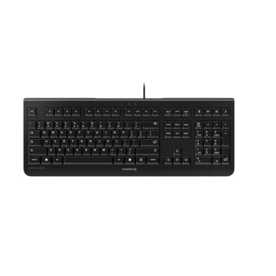 Image de CHERRY KC 1000, clavier filaire, layout espagnol (QWERTY), Plug &amp; Play via un port USB, design plat, actionnement des touches ultra silencieux, noir