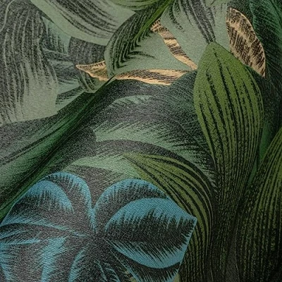 Image de Livingwalls Travel Styles Papier peint non tissé Motif jungle Vert et jaune 10,05 m x 0,53