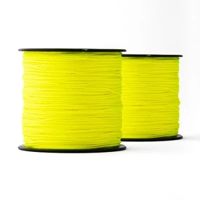Image de SNURO Corde Nylon (1 mm, 100 m) 2 Pièces Fluorescente en Polyamide Tressée Robuste pour n&#039;importe Quelle Utilisation Résistante aux Intempéries Cordeau de Maçon