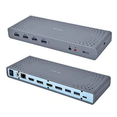 Image de i Tec Thunderbolt 3 / USB C 5K/4K Universal Dualdock gris CADUAL4KDOCK