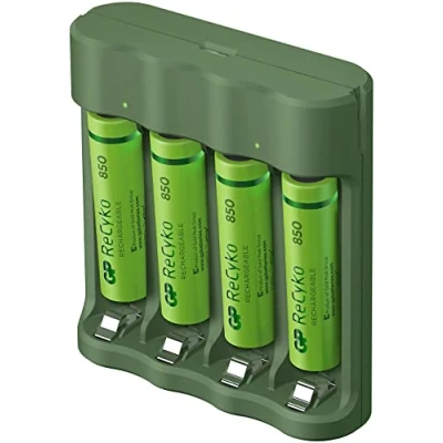 Image de GP ReCyko B421/85 4 Port USB Chargeur + 4X AAA NiMh 850mAh