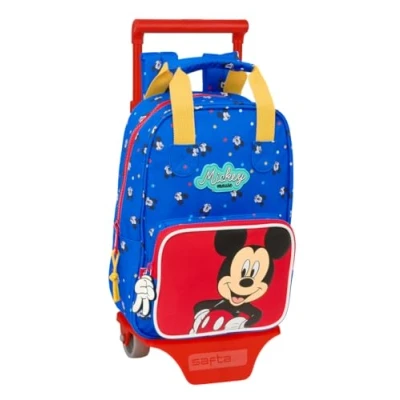 Image de Sac à dos scolaire SAFTA Mickey Mouse Chariot inclus Confortable Pour enfants
