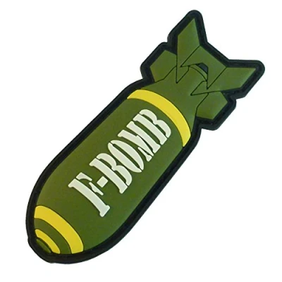 Image de F Bomb Morale Tactical USAF PVC Rubber 3D Hook Patch