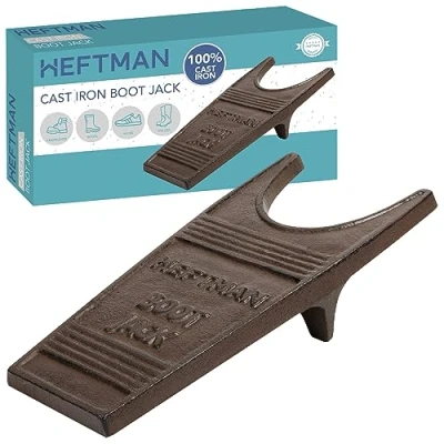 Image de HEFTMAN Cric de démarrage en Fonte Robuste et Rustique Bottes Caoutchouc résistant à la Corrosion avec rainures pour grattoir (1 kg)