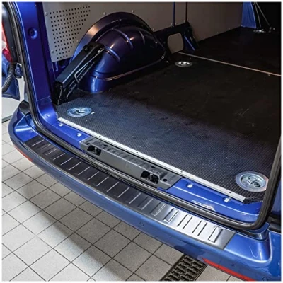 Image de tuning art L266 Protection de seuil Coffre pour VW T6 T6.1 Multivan Caravelle Anthracite, Acier INOX