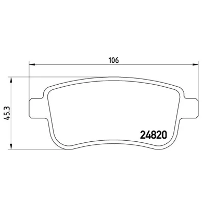 Image de BREMBO P 68 054 Jeu de plaquettes frein contact signal d&#039;usure exclu avec vis d&#039;étrier accessoires RENAULT: Fluence