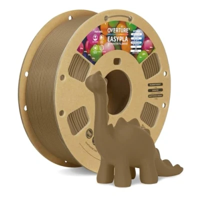 Image de OVERTURE EASY PLA Filament 1.75 mm, d&#039;imprimante 3D 1kg (2.2 lb), Précision dimensionnelle de +/ 0,02mm(Easy Caramel)