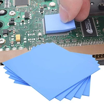 Image de FTVOGUE 100 x 1,5 mm Coussinet en Silicone thermoconducteur Bleu GPU CPU dissipateur de Chaleur LED (5 pièces à Vendre)