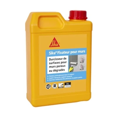 Image de Sika Fixateur pour murs, Durcisseur de surfaces, antipoussière, sur murs poreux, Blanc, 2L