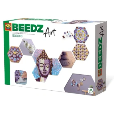 Image de Kit de perles à repasser SES CREATIVE Beedz Art Hexagones zen pour enfant 12 ans et plus