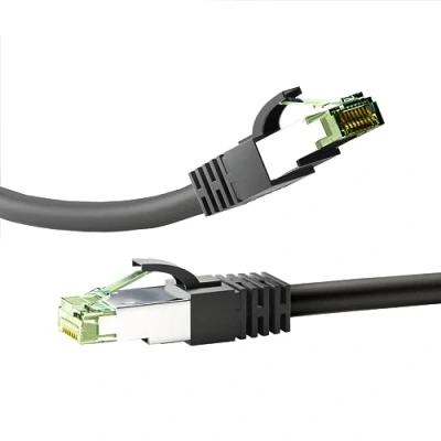 Image de Goobay Cable RJ45 Cat 8.1 S/FTP 25 m (Noir) Ethernet blinde categorie metres