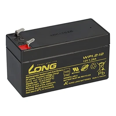 Image de Batterie WP1.2 12 compatible : MP1.2 12, NP1.2 B&amp;B BP1.2 12CF 12V1.3, GS PE12V1.2, HITACHI, HP1.2 12. LC R121R3P, PE11P. 2 V 1.2. PS 1212, 20121, FG20121