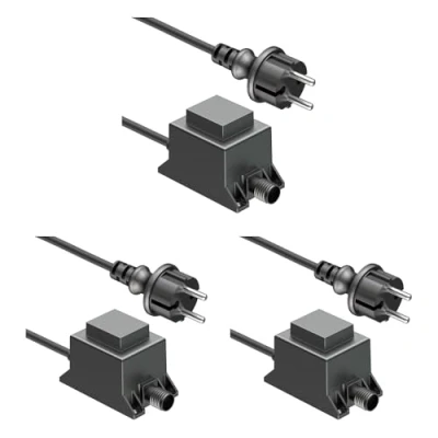 Image de ledscom.de 3 pièces 20W LED Transfo Alimentation/transformateur pour système enfichable Nemo, fiche, 12V AC, Noir, IP65