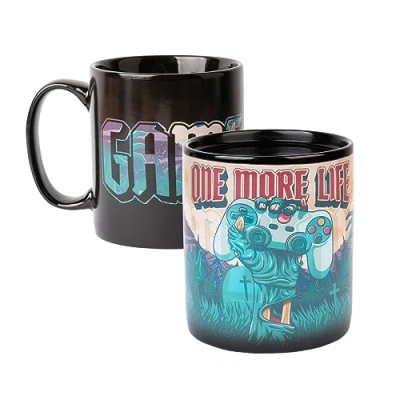 Image de Grupo Erik Mug Thermoréactif XL Zombie 520 ml Tasse en Céramique Thermoréactive Café &amp; Thé, Idée Cadeau Geek, Anniversaire ou Noël