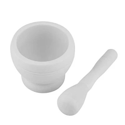 Image de DEWIN Ensemble Mortier et Pilon, Bol Pilon à Blanc en Plastique PP pour Écraser Broyer Facilement Les Épices Herbes