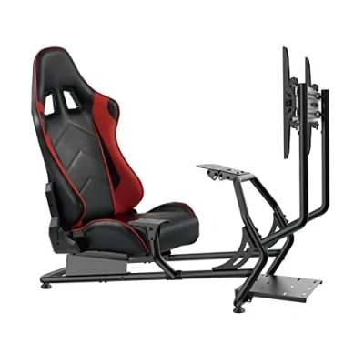 Image de Simulateur de cockpit siège course entièrement réglable avec support d&#039;écran