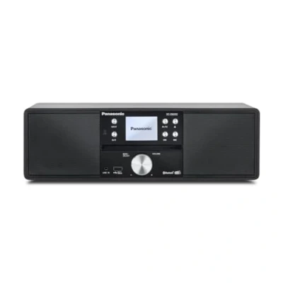 Image de Panasonic SC DM202EG K Microchaîne Hi FI Compacte avec CD, Radio Dab+/FM, USB et Bluetooth, Haut Parleurs 24W, Télécommande, Ecran LCD TFT 2,4&quot;, Réglages EQ, Noir.