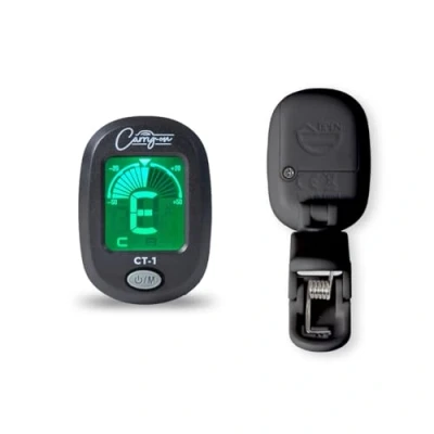 Image de Carry on CT 1 Accordeur chromatique à clipser pour guitare, basse, ukulélé C avec écran LCD pivotant Noir