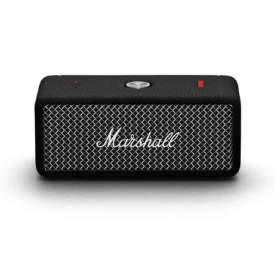 Image de Marshall Emberton II Enceintes Bluetooth Portables, sans Fil, IP67 Résistant à la Poussière et l&#039;eau, Plus de 30 Heures Lecture, Charge Rapide Noir &amp; Acier