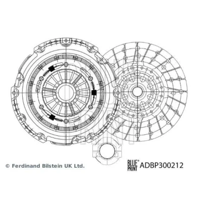 Image de BLUE PRINT ADBP300212 Kit d&#039;Embrayage à trois pièces avec graisse synthétique 260mm MAZDA: CX 5 I, 6 Berline