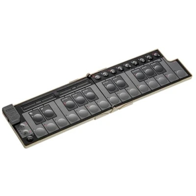 Image de Korg nanoKEY Fold Clavier contrôleur MIDI pliable à 25 touches avec USB C et TRS Beige Sable