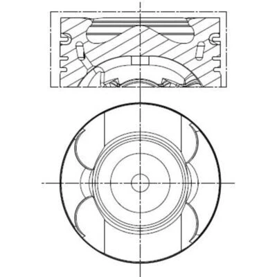 Image de MAHLE ORIGINAL 001 PI 00189 000 Piston 83 avec porte segment, canal de refroidissement MERCEDES BENZ: Classe E Berline, C Berline