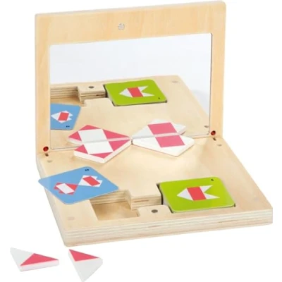 Image de small foot symétrie avec Miroir « Educate » en Bois, Jeu de Placement, pour Les Enfants à partir 5 Ans, 12463, Blanc, Large