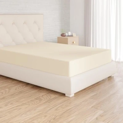 Image de Amazon Basics Drap Housse, 160 x 200 30 cm, en Polyester Microfibre pour Matelas Épais jusqu&#039;à Beige