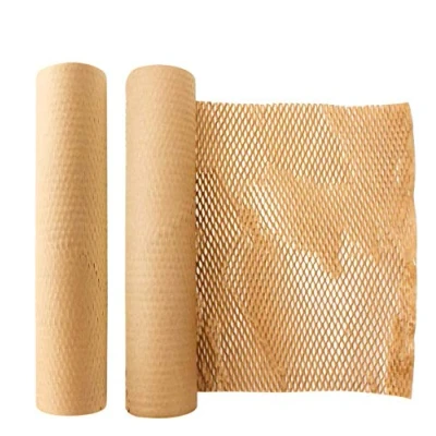 Image de helpers lab Papier d&#039;emballage, nid d&#039;abeilles matériaux d&#039;emballage pour Articles sensibles tampons de Transport Rouleau Kraft 30 cmX 10M, l’Emballage des Film Bulles