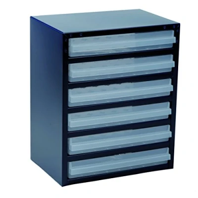Image de raaco 137591 250/6 3 Casier avec 6 tiroirs, Bleu/transparent