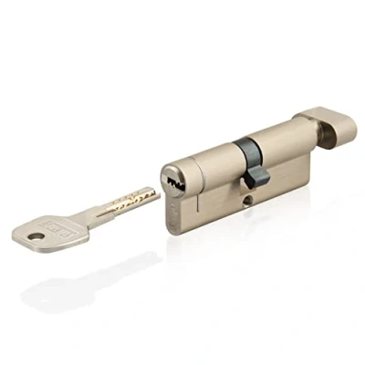 Image de GERCAR Cylindre à bouton Pro+ 8 x fermeture identique 40/40 Set de cylindres serrure avec forme H 40 clés 80 mm Longueur : mm, A:40 B:40 Système