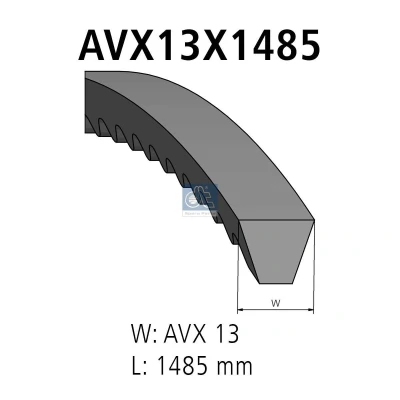 Image de DT Spare Parts 4.80623 Courroie Trapézoïdale 13 1485