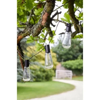 Image de Guirlande solaire Vintage SMART GARDEN 10 ampoules LED blanc chaud Style rétro Edison Filament IP44