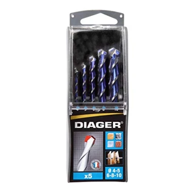Image de Diager, Coffret 5 Forets Multi Matériaux Ø4 6 8 10