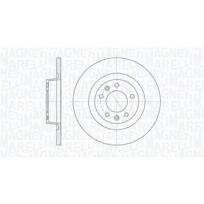 Image de MAGNETI MARELLI Disque de frein CITROËN: Jumpy II Van, MPV, PEUGEOT: Expert Tepee, Camion plate forme/Châssis