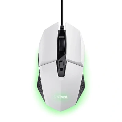 Image de Trust Gaming GXT 109W Felox Souris Gamer avec 6 Boutons Programmables, Éclairage LED Multicolore, 200 6400 DPI, Câble USB 150 cm, Filaire pour PC, Ordinateur Portable Blanc