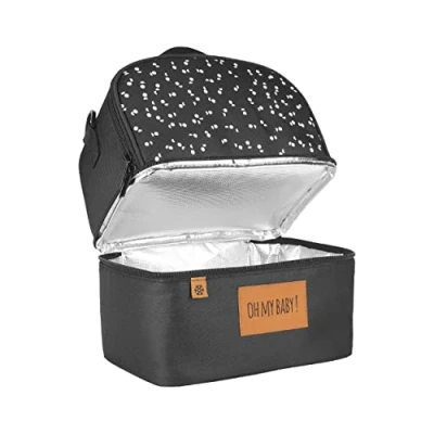 Image de Badabulle Sac Isotherme Repas Pick et Go, Multipoches, Grande Contenance 5 L, Conservation Longue Durée au Froid (5h) ou Chaud (3h), Imperméable, Idéal pour les Sorties en Famille