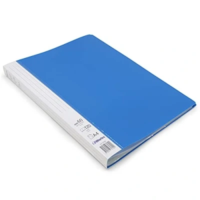 Image de Waytex 931335B Protège Documents A4 120 vues Premium en Polypropylène Opaque Identifiable 60 Pochettes transparentes Bleu