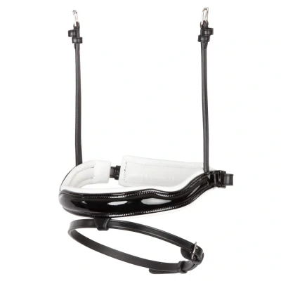 Image de BR Muserolle double laque de serrage anatomique Cob Noir / Blanc