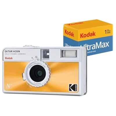 Image de KODAK EKTAR H35N Appareil Photo Semi Format avec pellicule Enroulable Ultramax 24EXP Orange