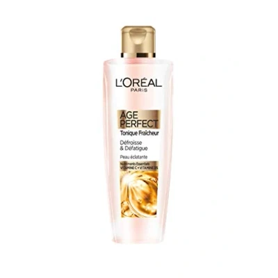 Image de L&#039;Oréal Paris Lotion Tonique Fraîcheur Défroissante, Défatiguante &amp; Fortifiante Pour une Peau Rafraîchie Douce Enrichie en Vitamine C B5 Peaux Matures Age Perfect 200 ml